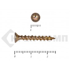 Саморезы Конструкционные, потай Torx, желтый цинк3.5х 25 мм (50 шт) Rusconnect