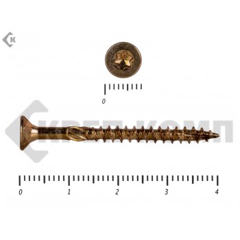 Саморезы Конструкционные, потай Torx, желтый цинк3.5х 40 мм (20 шт) Rusconnect