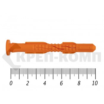 Дюбель рамный без шурупа 10х 100 БОРТ полипропилен под м6 (50 шт) Prokrep