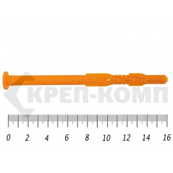 Дюбель рамный без шурупа 10х 160 БОРТ полипропилен под м6 (50 шт) Prokrep