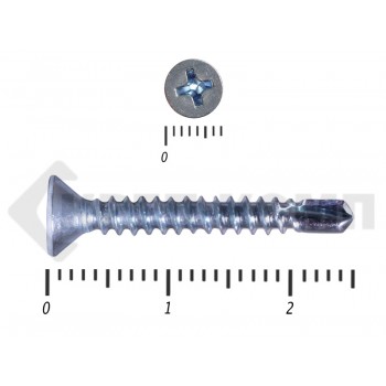 Саморез потай, цинк 4.2 х 25 сверло, DIN 7504P Малая фасовка (100шт) Prokrep