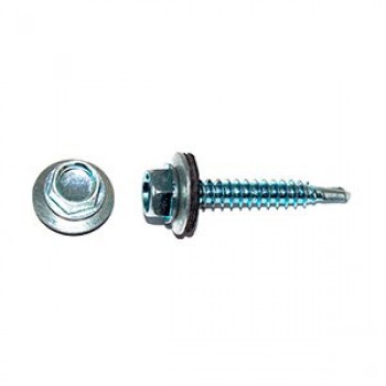 Саморез кровельный цинк, с шайбой EPDM, PT-1, 4,8х19 К Prokrep Средняя фасовка (300шт) Prokrep