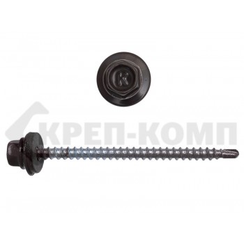 Саморез кровельный 4,8х70 RAL8019, серо-коричневый К Prokrep (1500шт) Prokrep