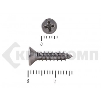 Саморез потай нержавейка PH DIN 7982 А2, универсал 3,9х16 (1000 шт.) Prokrep