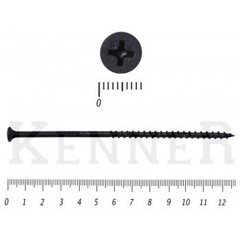 Саморез черный по дереву усиленный Kn KENNER 4,8х127 (10кг/950) KENNER