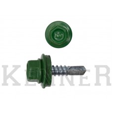 Саморез кровельный 4,8х19 RAL6002, зелёный Kn KENNER Средняя фасовка (300шт) KENNER