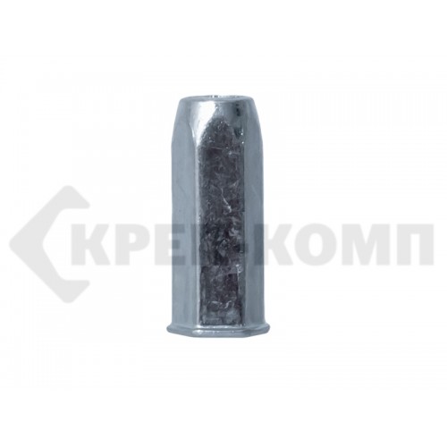 Заклепка резьбовая, Белый цинк М6 L20,5 шестигран. с уменьшенным бортом, закрытая МОСКРЕП (50 шт.) МОСКРЕП Заклепка резьбовая, Белый цинк М6 L20,5 шестигран. с уменьшенным бортом, закрытая МОСКРЕП (50 шт.) МОСКРЕП