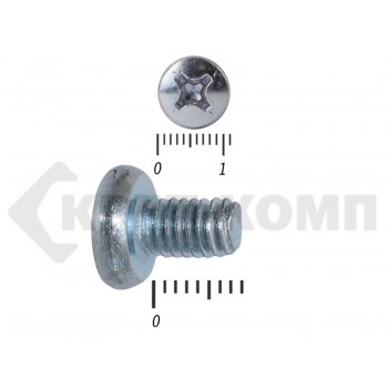 Винт полуцилиндрическая головка,цинк DIN7985 6х 8 Малая фасовка (50шт) Prokrep