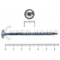 Саморезы с прессшайбой по дереву, Wood-Plate 4х65 мм, БЕЛЫЙ ЦИНК, HIMTEX (250 шт) HIMTEX