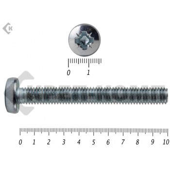 Винт полуцилиндрическая головка,цинк DIN7985 8х100 Pz-4 (10шт) Prokrep