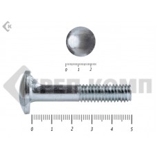 Болт мебельный, цинк DIN607 с усом 10х 50 пр.5,8 Фасовка МОСКРЕП (50шт) МОСКРЕП