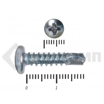 Саморез с полукруглой головкой, сверло DIN 7504N 4,2х19 Средняя фасовка (1000шт) Prokrep