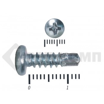 Саморез с полукруглой головкой, сверло DIN 7504N 3,9х13 Малая фасовка (200шт) Prokrep
