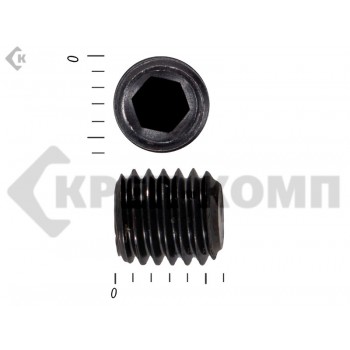 Винт установочный с внутр.шестигранником DIN 913 6 х6 пр.12.9 тупой конец, черный МОСКРЕП (100шт.) МОСКРЕП