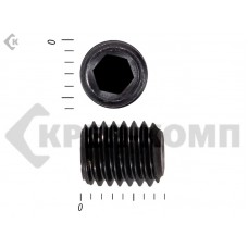Винт установочный с внутр.шестигранником DIN 913 6 х8 пр.12.9 тупой конец, черный МОСКРЕП (100шт.) МОСКРЕП