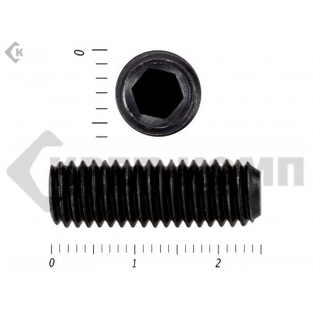 Винт установочный с внутр.шестигранником DIN 913 6х25 пр.12.9 тупой конец, черный МОСКРЕП (100шт.) Prokrep