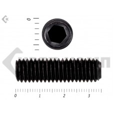 Винт установочный с внутр.шестигранником DIN 913 6х35 пр.12.9 тупой конец, черный МОСКРЕП (100шт.) МОСКРЕП