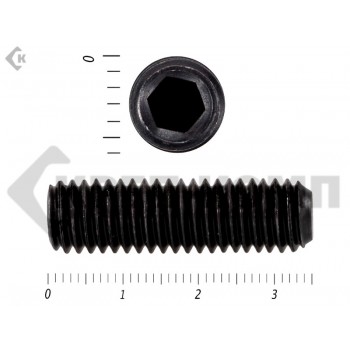 Винт установочный с внутр.шестигранником DIN 913 6х35 пр.12.9 тупой конец, черный МОСКРЕП (100шт.) МОСКРЕП