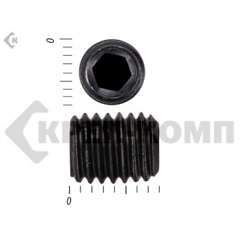 Винт установочный с внутр.шестигранником DIN 913 8 х8 пр.12.9 тупой конец, черный МОСКРЕП (100шт.) Prokrep