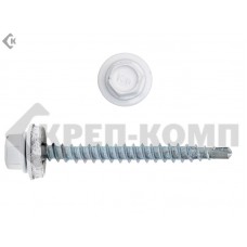 Саморез кровельный 4,8х51 RAL9003, белый сигнальный К Prokrep Средняя фасовка (100шт) Prokrep