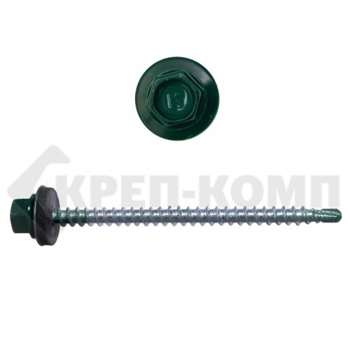 Саморез кровельный 4,8х70 RAL6005, тёмно-зелёный К Prokrep Средняя фасовка (100шт) Prokrep Саморез кровельный 4,8х70 RAL6005, тёмно-зелёный К Prokrep Средняя фасовка (100шт) Prokrep