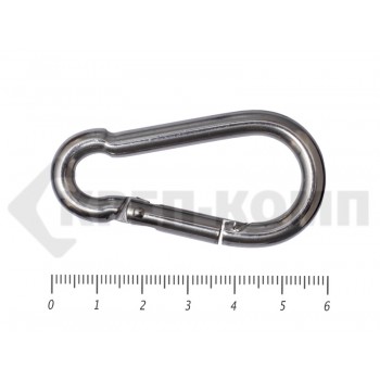 Карабин пожарный нержавейка DIN 5299 A2 м6 (50шт) Prokrep