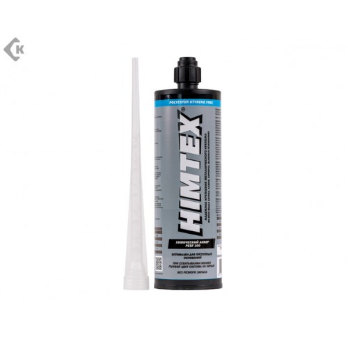 Химический анкер HIMTEX PESF-100 410 ml полиэстер для пустотелых оснований и бетона+1 насадка (шт.) HIMTEX Химический анкер HIMTEX PESF-100 410 ml полиэстер для пустотелых оснований и бетона+1 насадка (шт.) HIMTEX