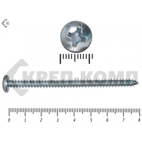 Шуруп с полукруглой головкой DIN7981 5,5х80 (1000шт) Prokrep Шуруп с полукруглой головкой DIN7981 5,5х80 (1000шт) Prokrep