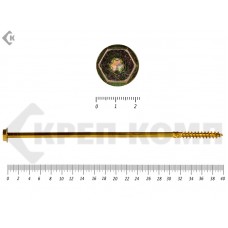 Саморезы по дереву желтые, шестигранные Torx 12х400 мм Prokrep (20 шт) Prokrep
