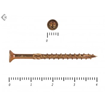 Саморезы Конструкционные, потай Torx, желтый цинк3.0х 40 мм Prokrep (500 шт) Prokrep