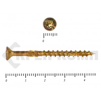 Саморезы Конструкционные, потай Torx, желтый цинк3.5х 45 мм Prokrep (500 шт) Prokrep