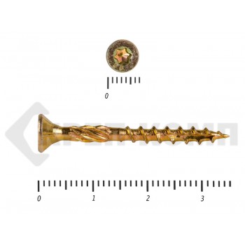 Саморезы Конструкционные, потай Torx, желтый цинк4.0х 35 мм Prokrep (500 шт) Prokrep