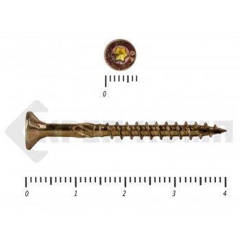 Саморезы Конструкционные, потай Torx, желтый цинк4.0х 40 мм Prokrep (500 шт) Prokrep