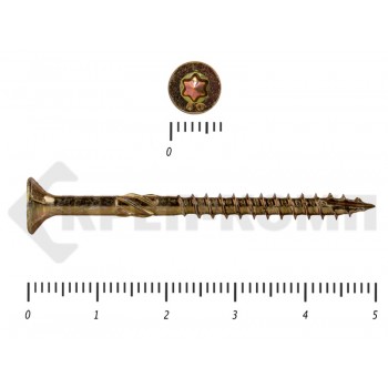 Саморезы Конструкционные, потай Torx, желтый цинк4.0х 50 мм Prokrep (200 шт) Prokrep