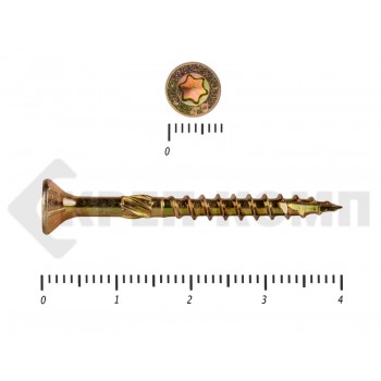 Саморезы Конструкционные, потай Torx, желтый цинк4.5х 40 мм Prokrep (200 шт) Prokrep