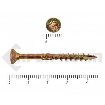 Саморезы Конструкционные, потай Torx, желтый цинк4.5х 45 мм Prokrep (200 шт) Prokrep