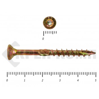 Саморезы Конструкционные, потай Torx, желтый цинк4.5х 50 мм Prokrep (200 шт) Prokrep