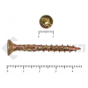 Саморезы Конструкционные, потай Torx, желтый цинк5.0х 45 мм Prokrep (200 шт) Prokrep