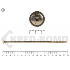 Саморезы с прессшайбой Torx, по дереву, желтый цинк10х340 мм Prokrep (20 шт) Prokrep