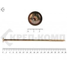 Саморезы с прессшайбой Torx, по дереву, желтый цинк10х360 мм Prokrep (20 шт) Prokrep