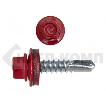 Саморез кровельный 5,5х25 RAL3003, красный рубин К Prokrep Средняя фасовка (250шт) Prokrep