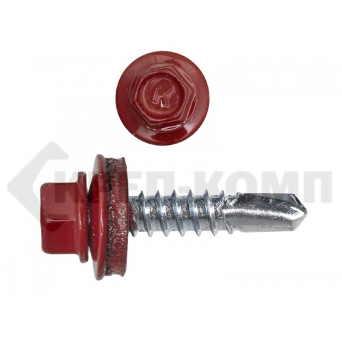 Саморез кровельный 5,5х25 RAL3011, красно-коричневый К Prokrep (3000шт) Prokrep Саморез кровельный 5,5х25 RAL3011, красно-коричневый К Prokrep (3000шт) Prokrep