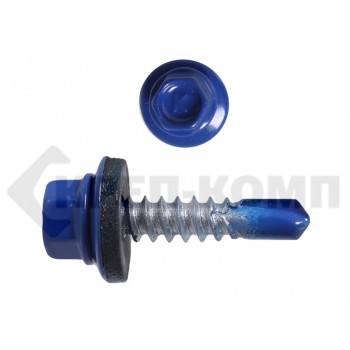 Саморез кровельный 5,5х25 RAL5002, ультрамарин К Prokrep Средняя фасовка (250шт) Prokrep