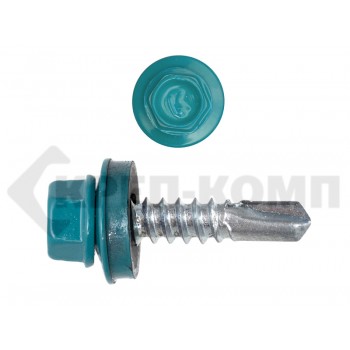 Саморез кровельный 5,5х25 RAL5021, синяя вода К Prokrep Средняя фасовка (250шт) Prokrep