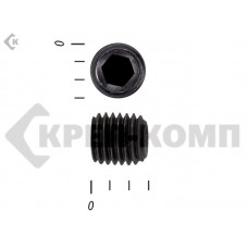 Винт установочный с внутр.шестигранником DIN 913 3 х3 пр.12.9 тупой конец, черный МОСКРЕП(100шт.) МОСКРЕП