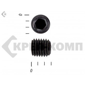 Винт установочный с внутр.шестигранником DIN 913 3 х3 пр.12.9 тупой конец, черный МОСКРЕП(100шт.) МОСКРЕП
