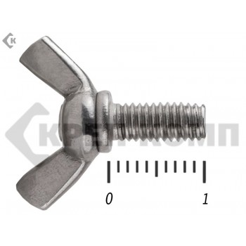 Винт-барашек, американский тип НЕРЖАВЕЙКА DIN 316 А2 6х10 (100 шт) Prokrep