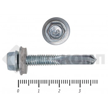 Саморез кровельный, с увеличенным сверлом PT-5 15мм, 5,5х38 К Prokrep Средняя фасовка (200шт) Prokrep