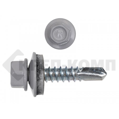 Саморез кровельный 5,5х25 RAL7004, серый К Prokrep Средняя фасовка (250шт) Prokrep Саморез кровельный 5,5х25 RAL7004, серый К Prokrep Средняя фасовка (250шт) Prokrep