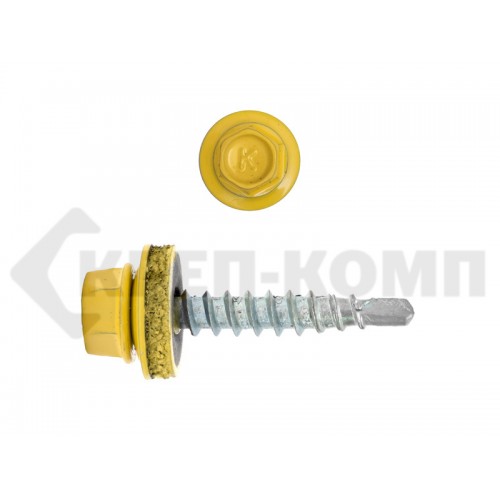 Саморез кровельный 4,8х29 RAL1018, желтый К Prokrep Средняя фасовка (250шт) Prokrep Саморез кровельный 4,8х29 RAL1018, желтый К Prokrep Средняя фасовка (250шт) Prokrep